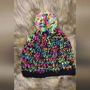 Colorful Knit Pom-Pom Beanie for Kids